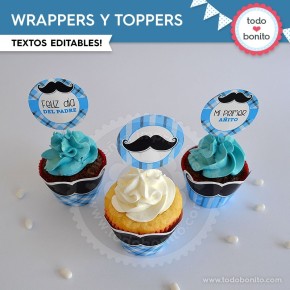 Bigotes: wrappers y toppers