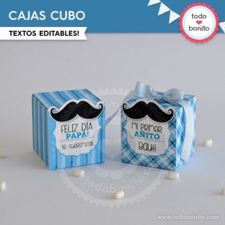 Bigotes: cajitas cubo