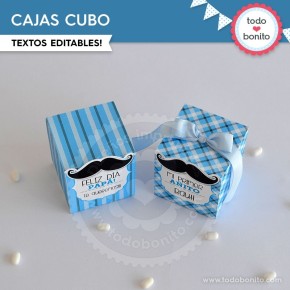 Bigotes: cajitas cubo