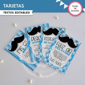 Bigotes: tarjeta invitación...