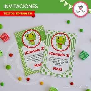 Sapo: invitación imprimible...