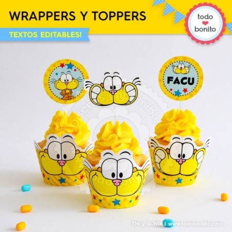 Gaturro: wrappers y toppers...