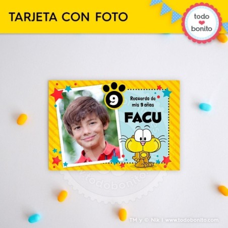 Gaturro: tarjeta con foto