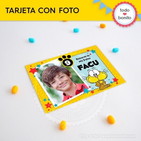 Gaturro: tarjeta con foto