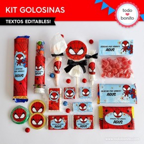 Hombre Araña: kit etiquetas...