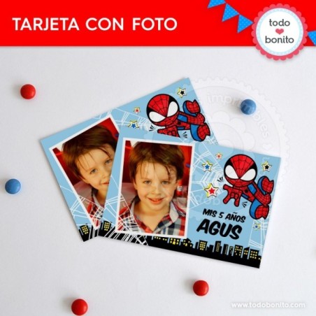 Hombre Araña: tarjeta con foto