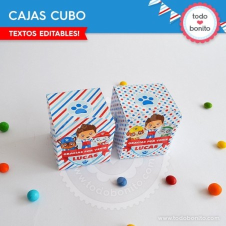 Paw-Patrol: cajitas cubo...