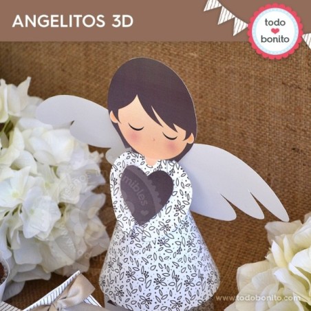 Rústico: angelitos 3D