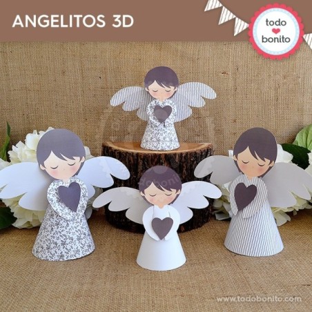Rústico: angelitos 3D