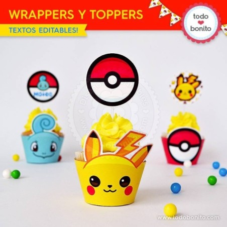 Pokémon: wrappers y toppers