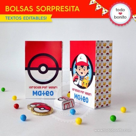 Pokémon: bolsa sorpresita para imprimir