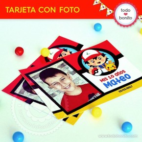 Pokémon: tarjeta con foto