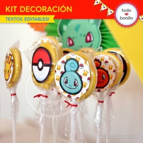 Kit Festa Basiquinho Pokémon - Personalize com Seu Nome