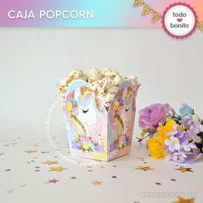Unicornio: cajita popcorn