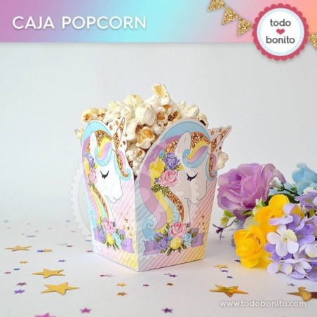 Unicornio: cajita popcorn