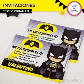 Batman: invitación imprimible y digital