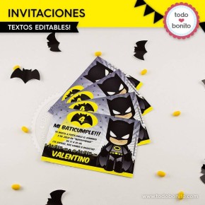 Batman: invitación imprimible y digital