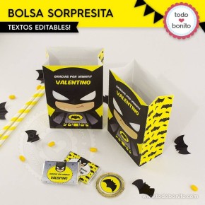 Batman: bolsa sorpresita para imprimir