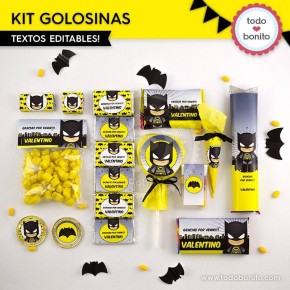 Batman: kit etiquetas de golosinas