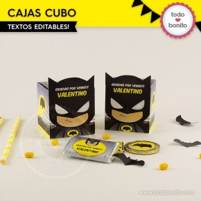 Batman: cajita cubo para imprimir