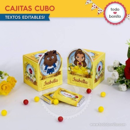 La Bella y la Bestia: caja cubo