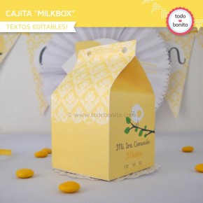 Pajarito amarillo: milkbox