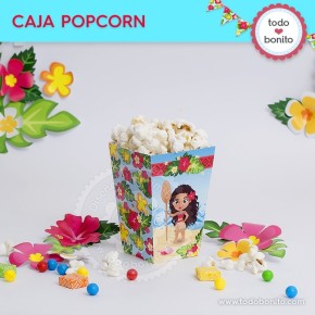 Moana: caja popcorn para imprimir