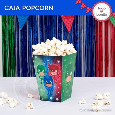 Heroes en Pijamas: caja popcorn para imprimir