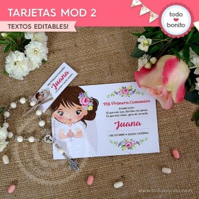 Primera Comunión modelo Juana: Tarjeta modelo 2