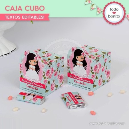 Primera Comunión modelo Candela: cajita cubo