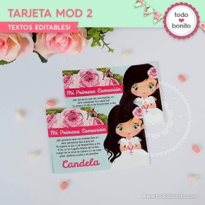 Primera Comunión modelo Candela: Tarjeta modelo 2