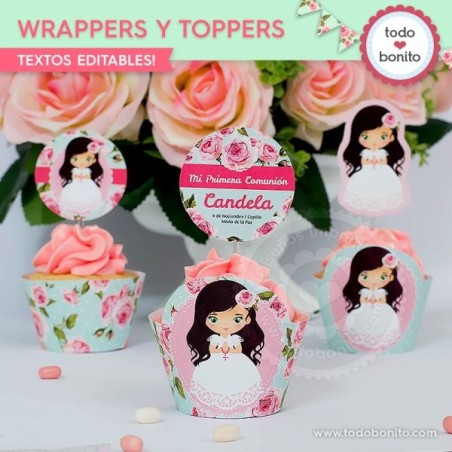 Primera Comunión modelo Candela: wrappers y toppers