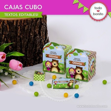 Masha y el Oso: caja cubo