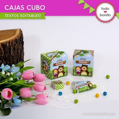 Masha y el Oso: caja cubo