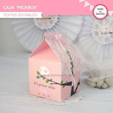 Pajarito rosa: milkbox