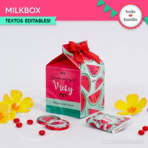 Sandías: cajita milkbox