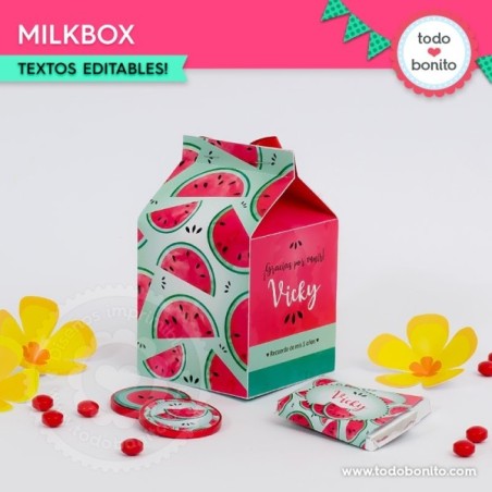 Sandías: cajita milkbox