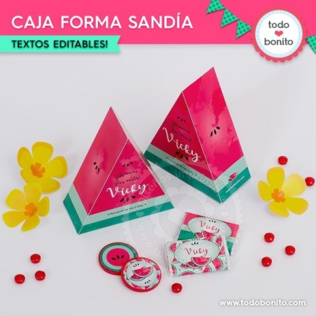 Sandías: cajita con forma