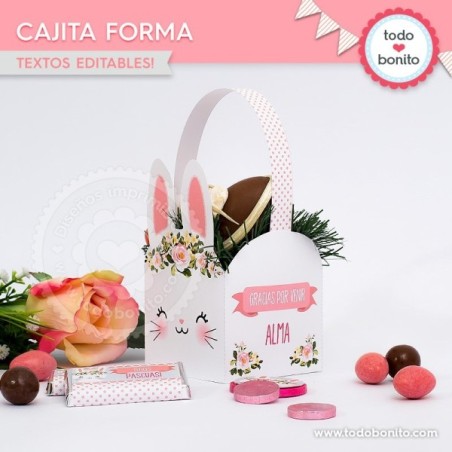 Conejita: cajita con forma