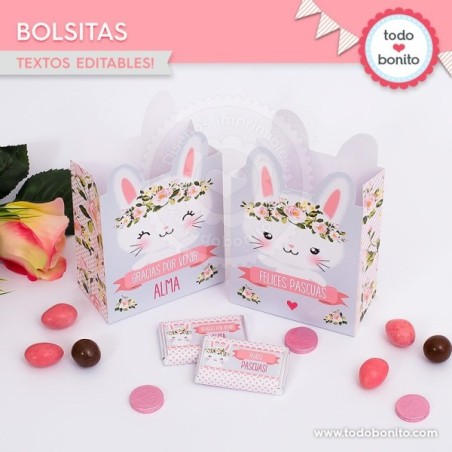 Conejita: bolsas sorpresita para imprimir