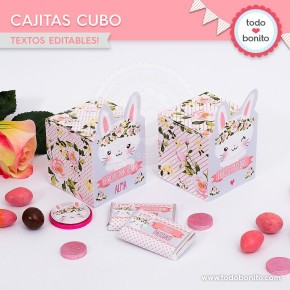 Conejita: cajita cubo