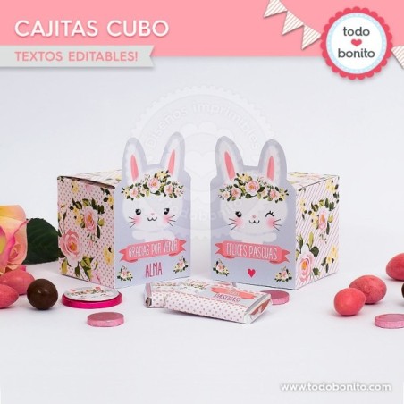 Conejita: cajita cubo