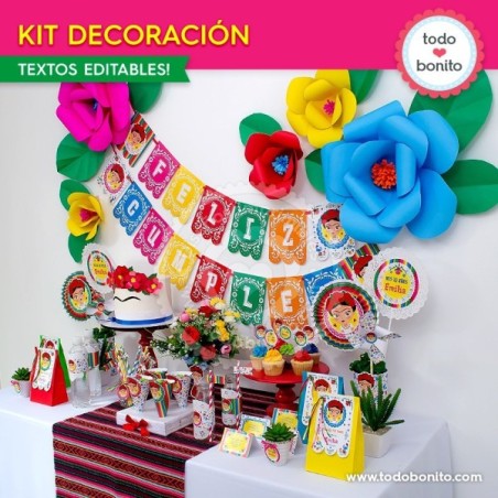 Frida: kit imprimible decoración