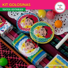 Frida: kit etiquetas de golosinas