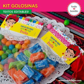 Frida: kit etiquetas de golosinas