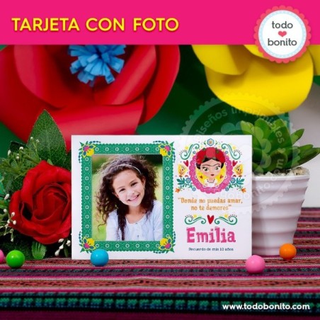 Frida: tarjeta con foto