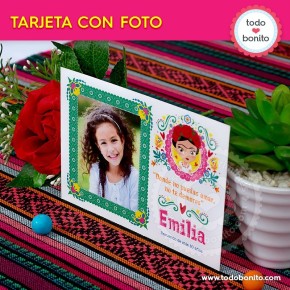 Frida: tarjeta con foto