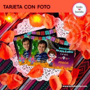 Coco: tarjeta con foto