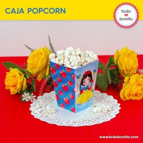 Blanca Nieves: caja popcorn para imprimir