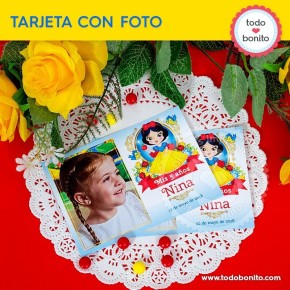 Blanca Nieves: tarjeta con foto